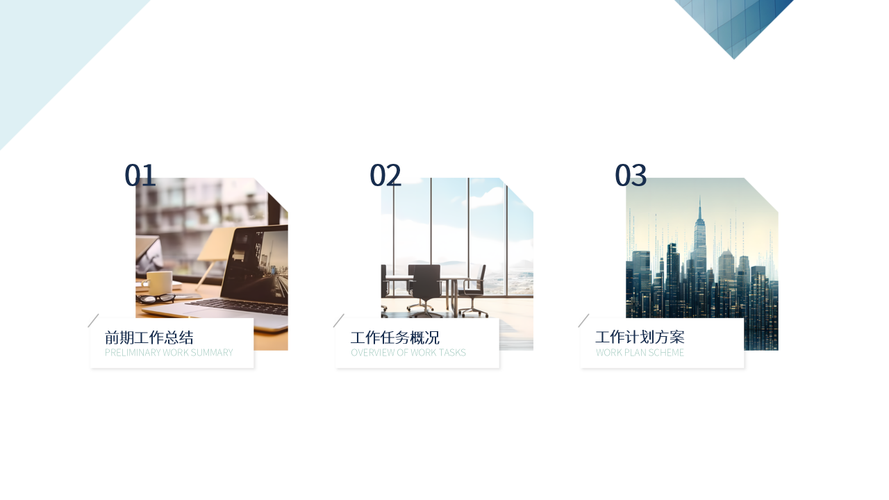 简约商务工作汇报PPT模板