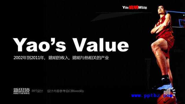新思境PPT动画设计教程:姚明的价值