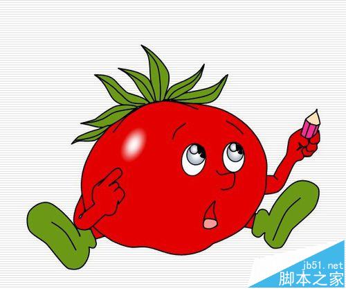 PPT怎么利用绘画功能绘制西红柿老师的漫画?