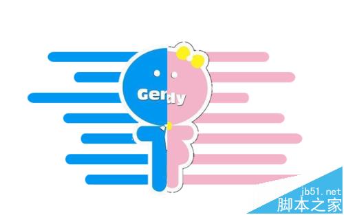 PPT怎么制作一个很卡通的男女比例对比图表?
