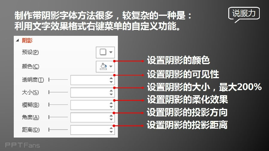 三分钟教程（38）：利用文字特效格式如何为你的字体制造特效阴影？