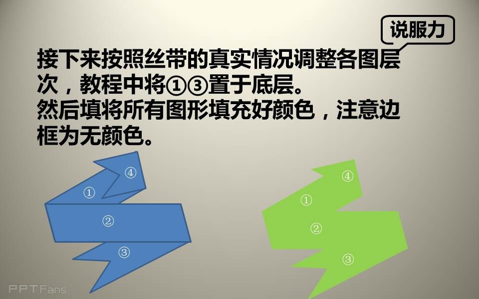 三分钟教程（63）：用PPT制作丝带字效果