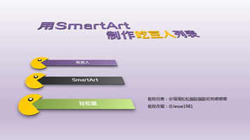 PPT制作技巧&nbsp;（138）用SmartArt制作吃豆人列表