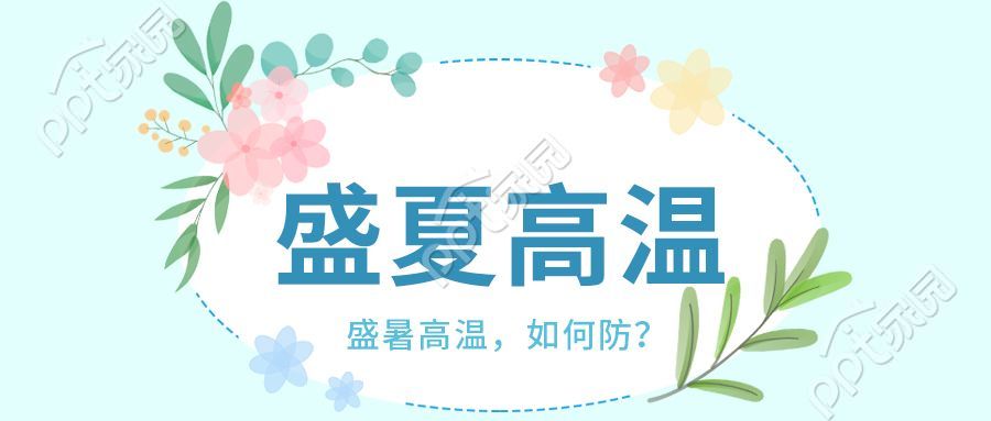 盛夏花朵边框夏天微信公众号首图