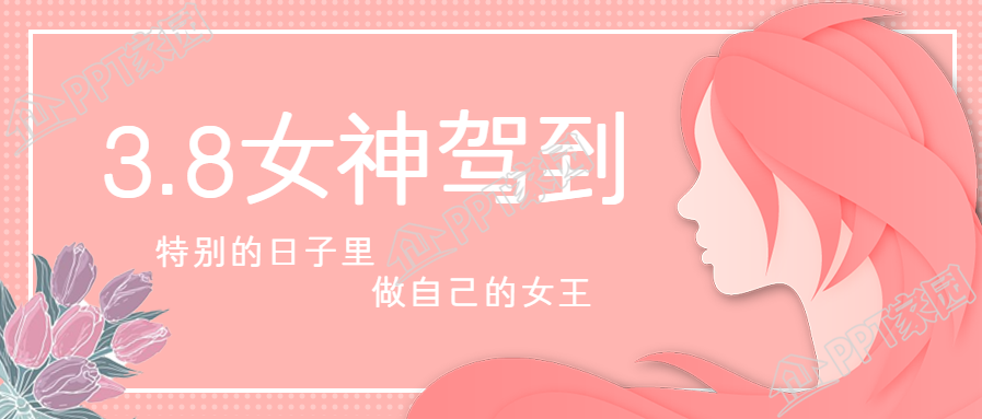 妇女节粉色系女神驾到微信公众号首图