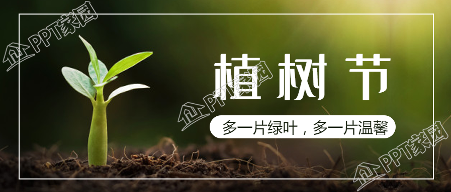 实景绿色植树节微信公众号首图