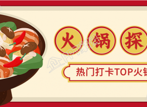 火锅美食探店打卡餐饮插画公众号首图下载推荐