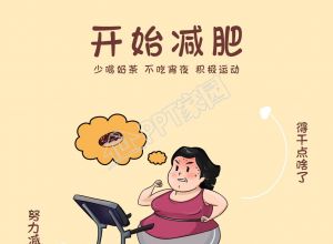 简约趣味插画励志减肥手机壁纸下载推荐