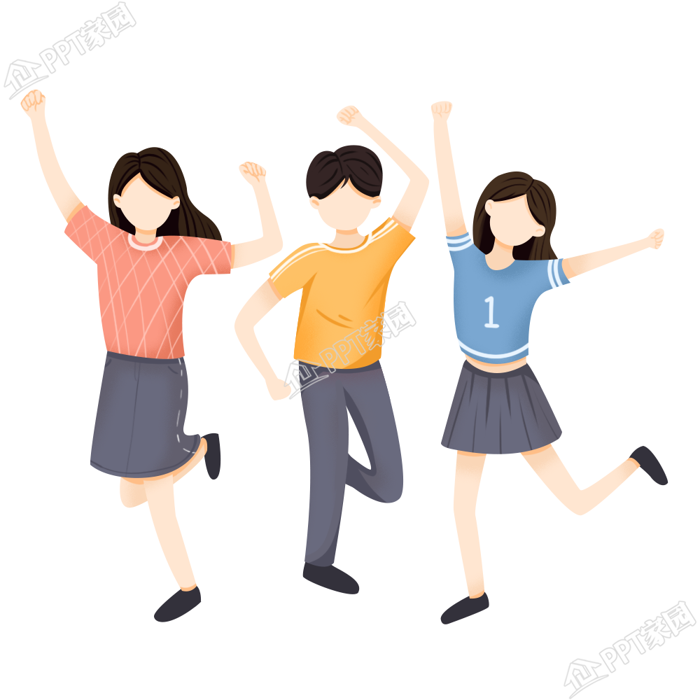 手绘全民健身日人物素材