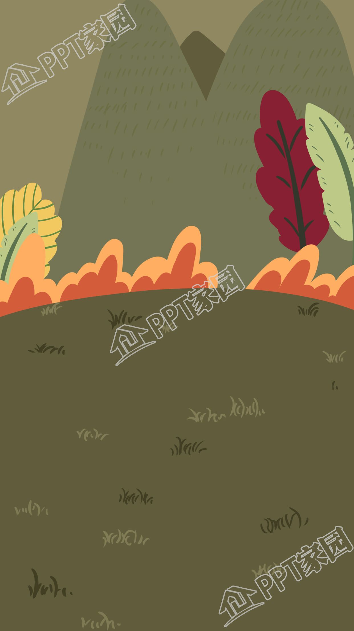 春节野餐出游踏春绿色简约背景