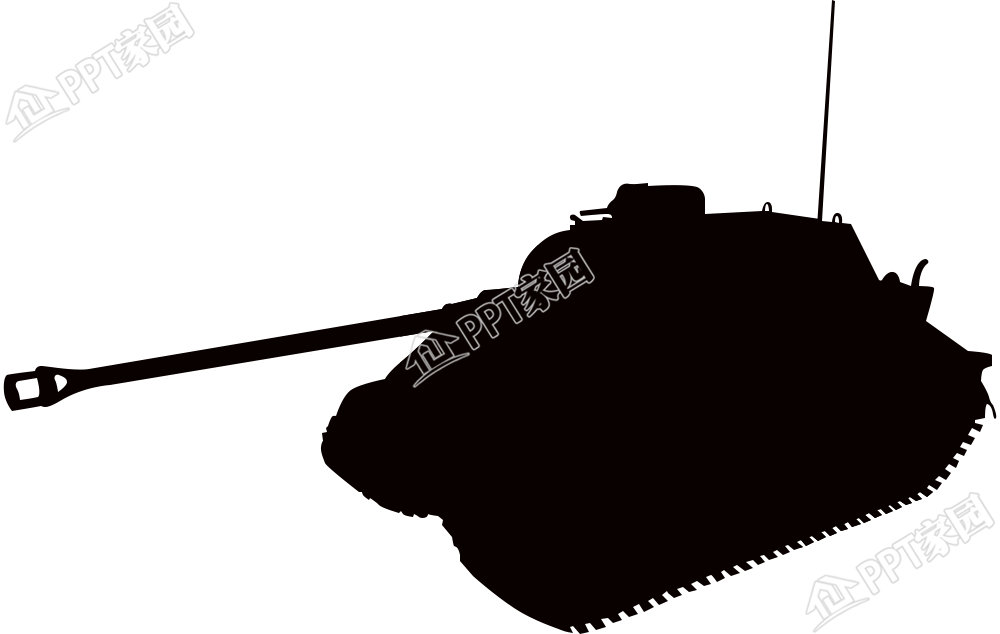 手绘坦克剪影图片素材