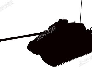 手绘坦克剪影图片素材下载推荐