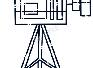 手绘摄像机线稿图片素材下载推荐