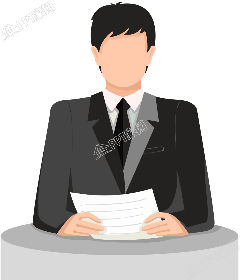 手绘男主播图片素材