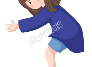手绘抱东西的小女孩人物图片素材下载推荐