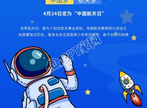 中国航天日宇航员蓝色宇宙星球卫星手机海报下载推荐