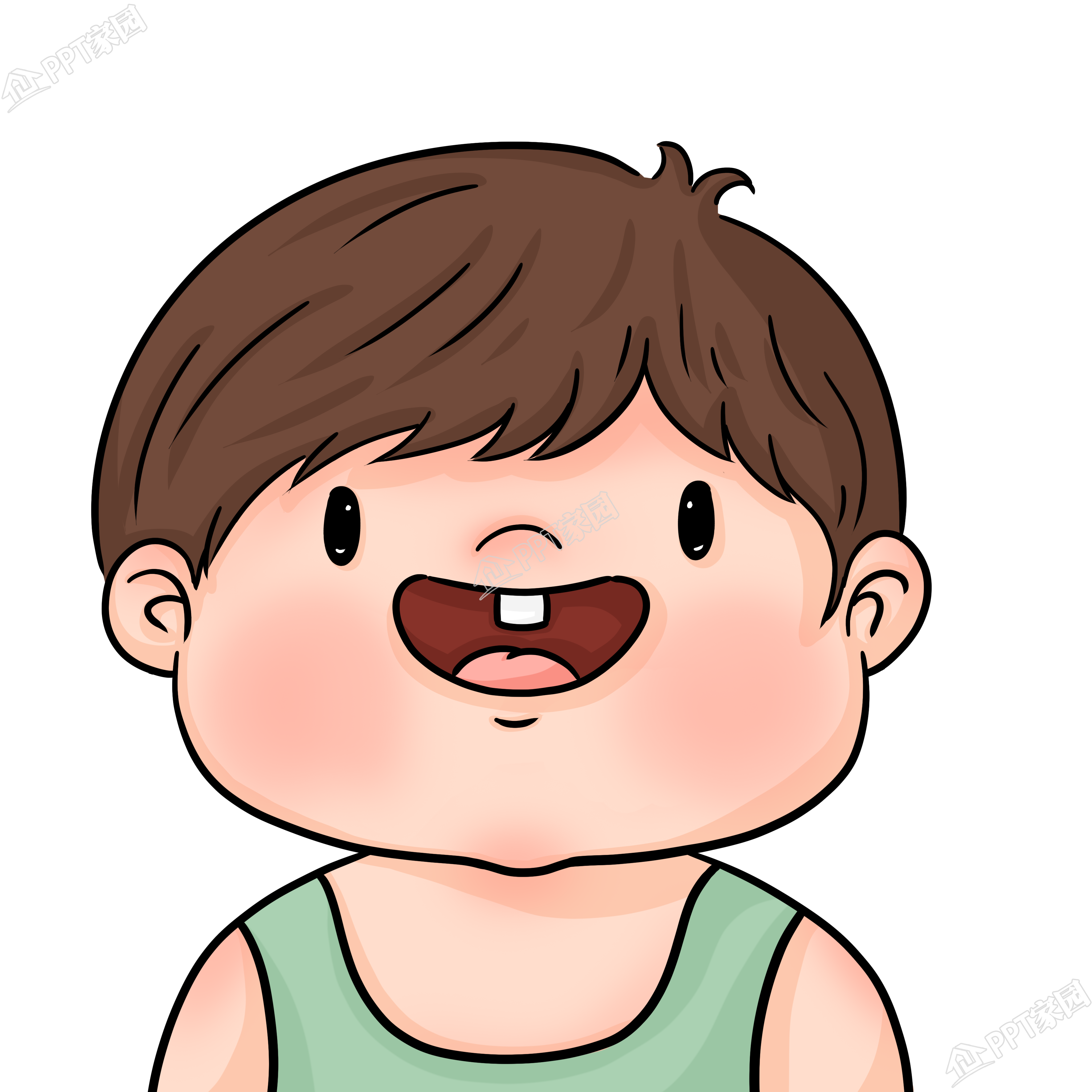 手绘男孩头像图片素材