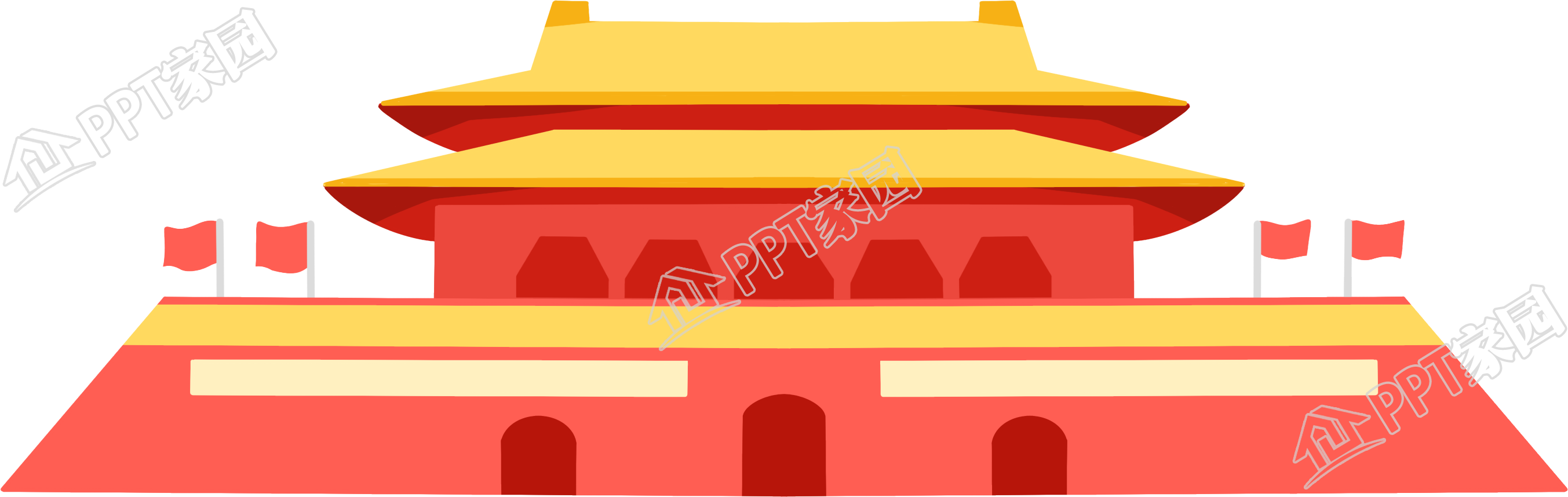 手绘天安门图片素材