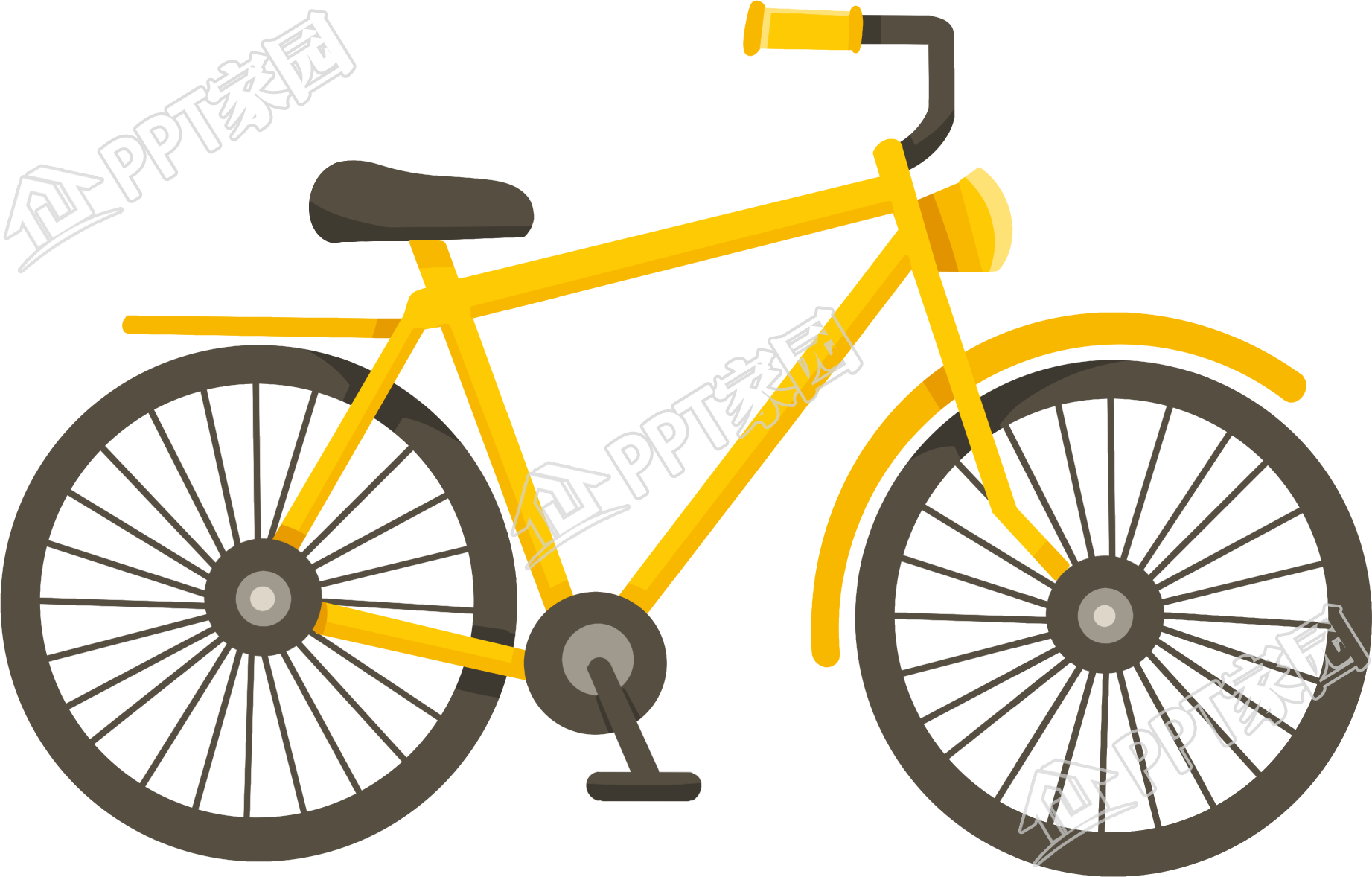 手绘卡通自行车图片素材