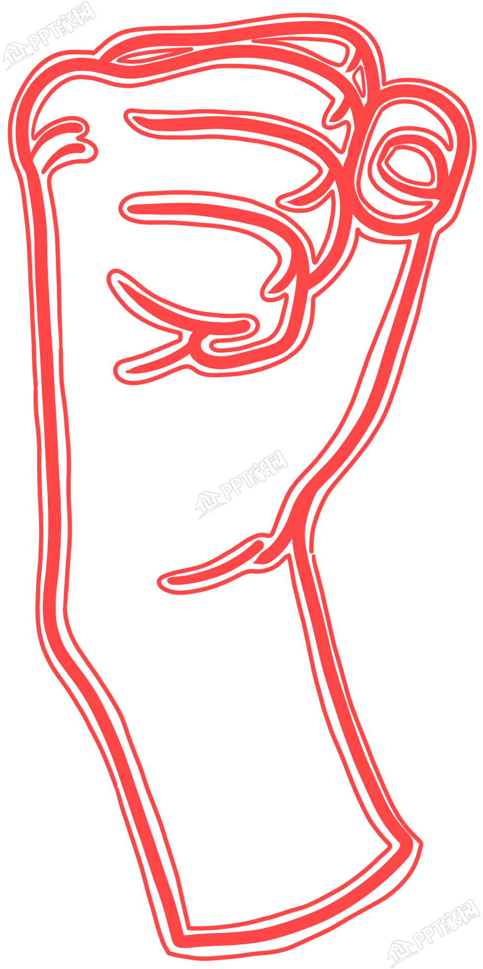 劳动节拳头免抠图片素材