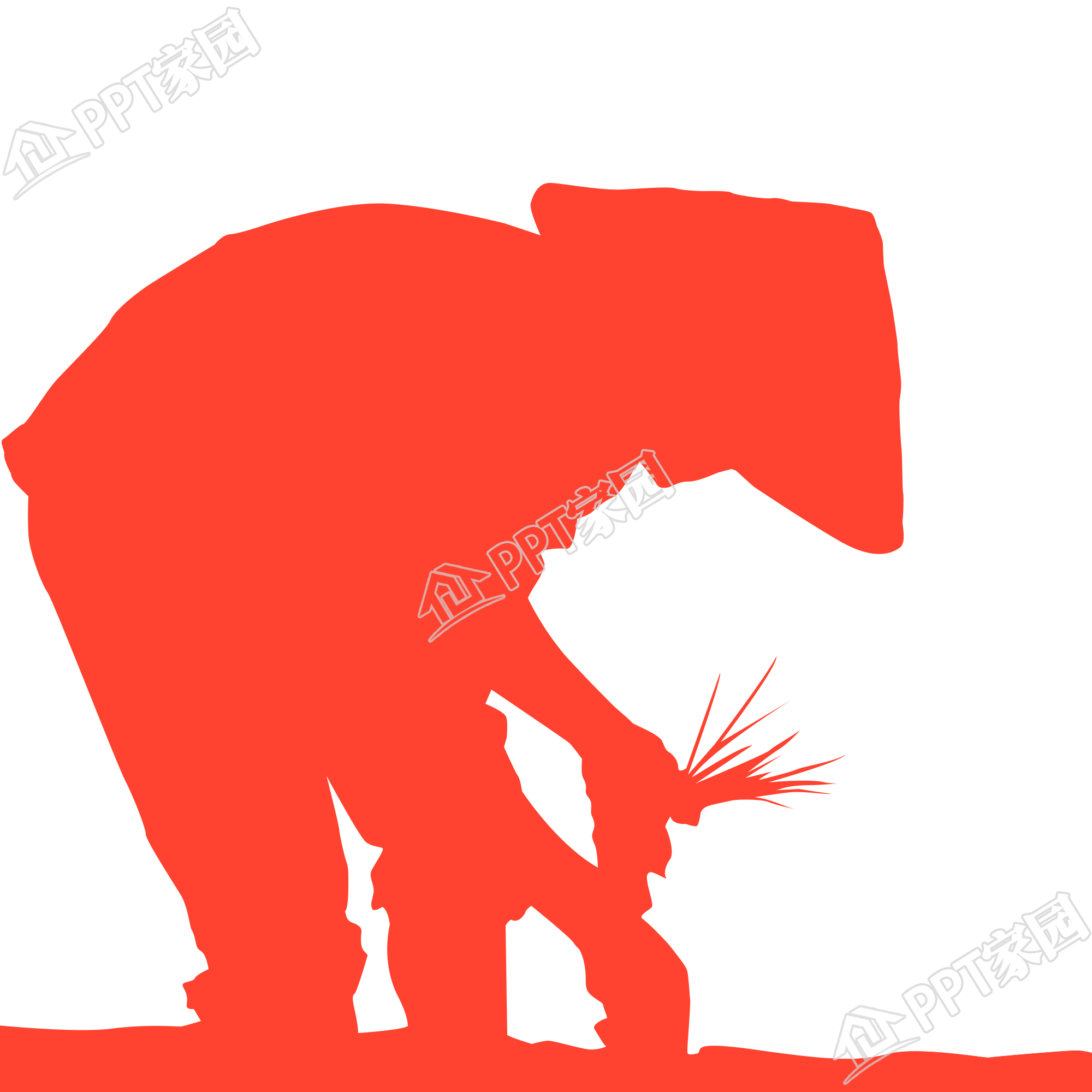 手绘农民插秧剪影图片素材