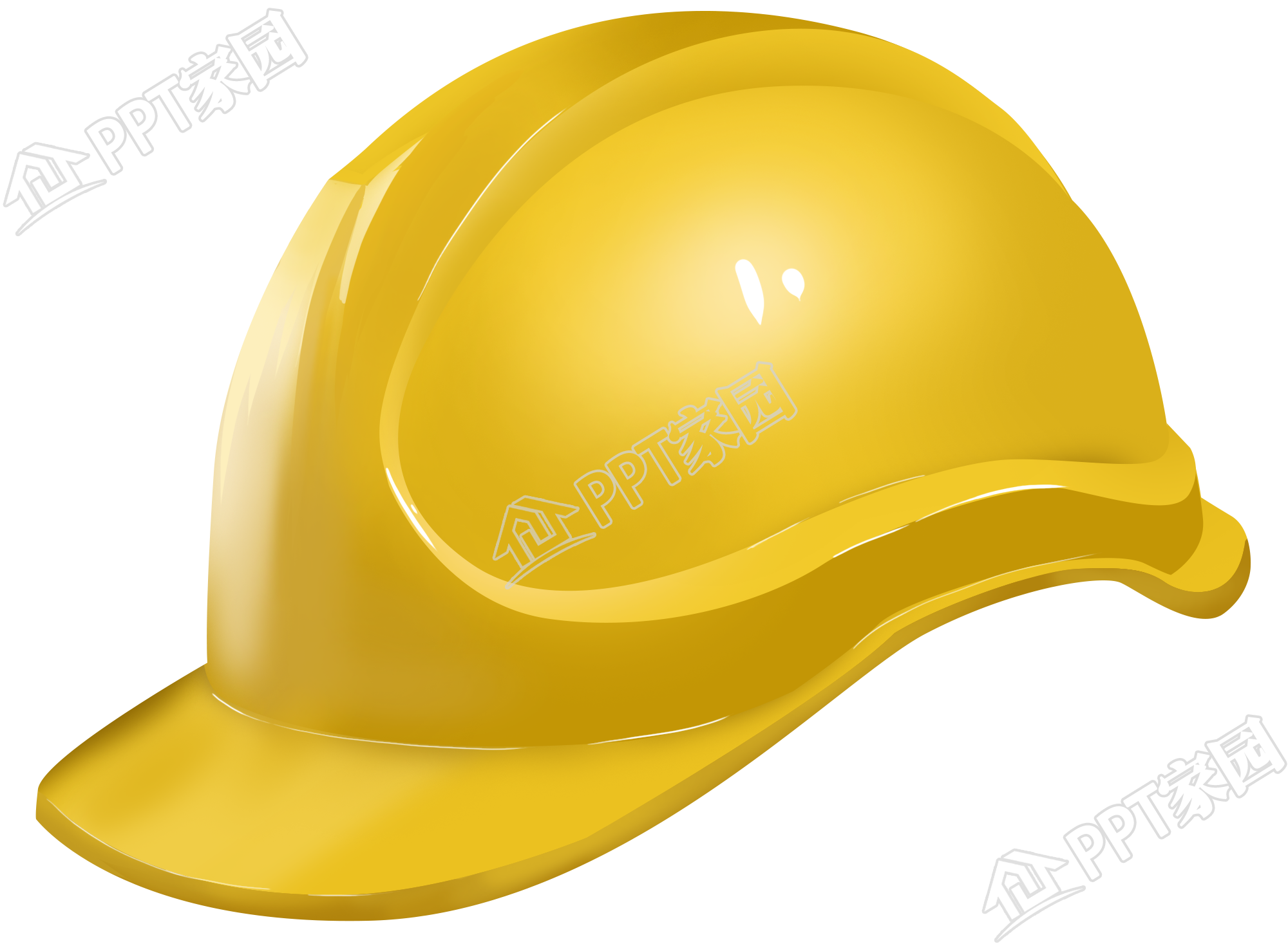 手绘建筑安全帽免抠图片素材