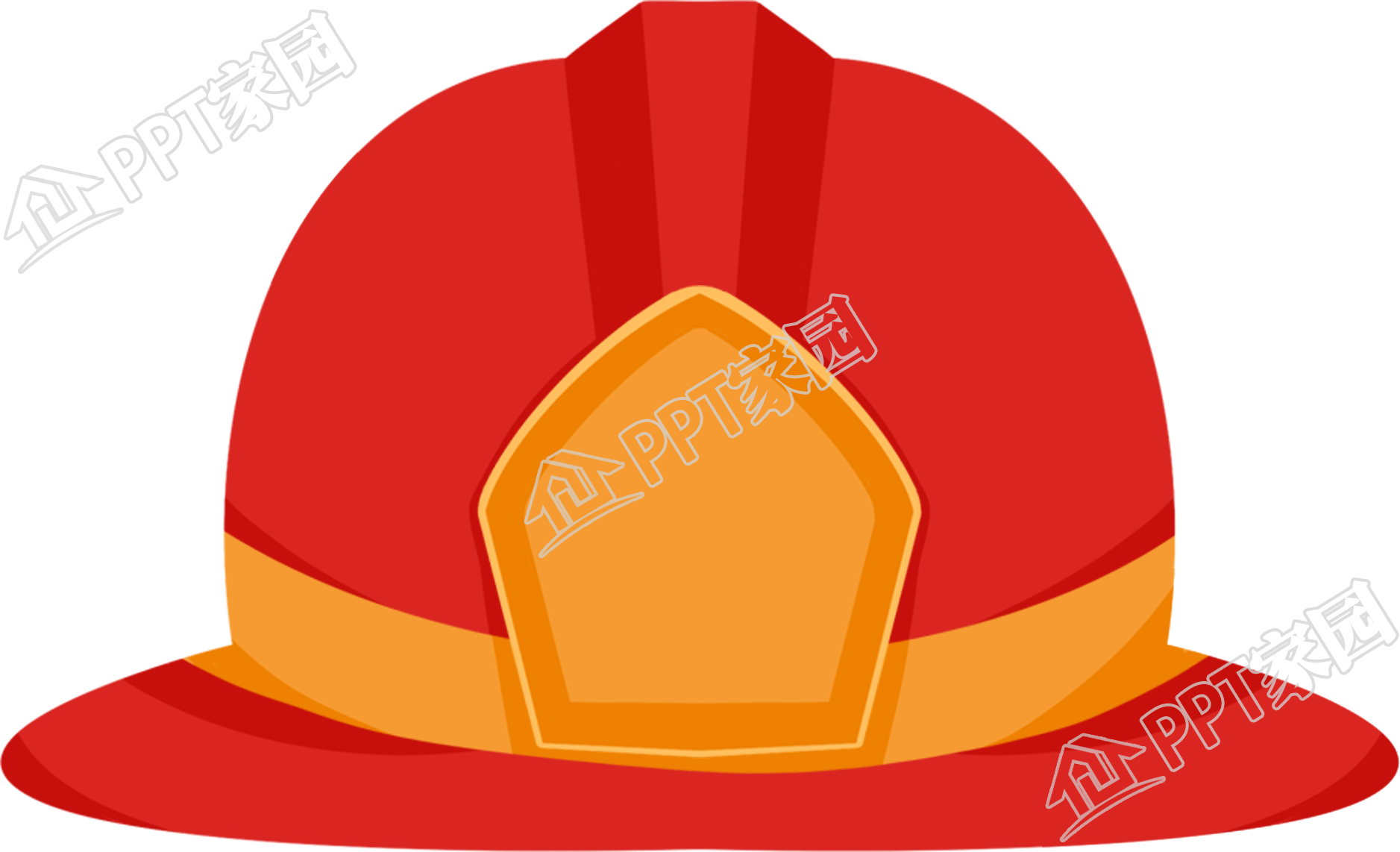 手绘红色消防帽图片素材