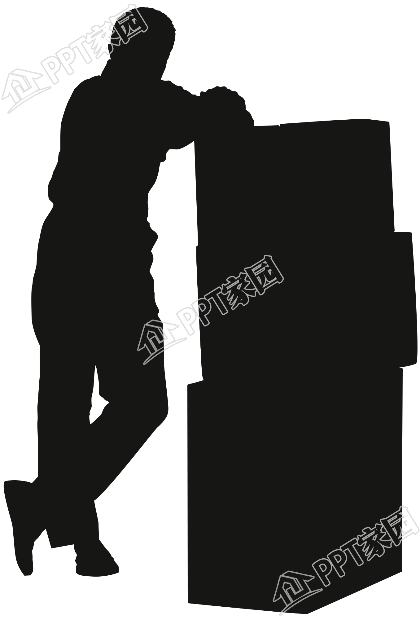 搬家剪影图片素材