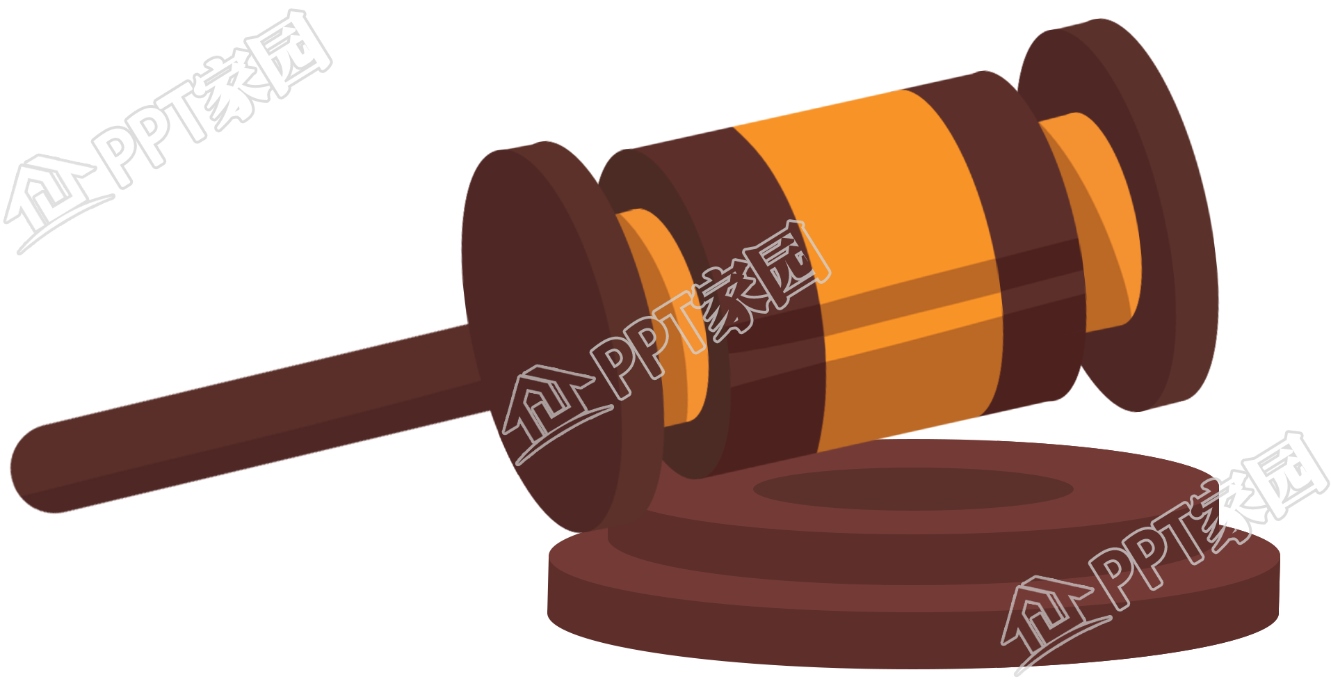 手绘法律行业法槌图片素材