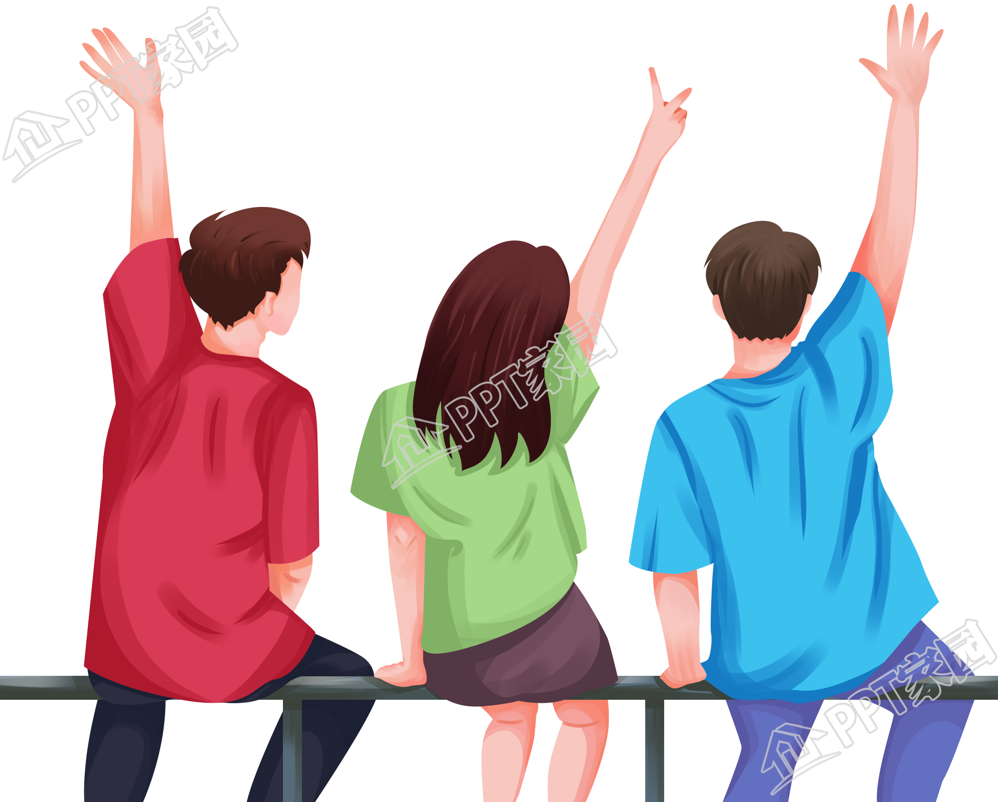 五四青年节背影图片