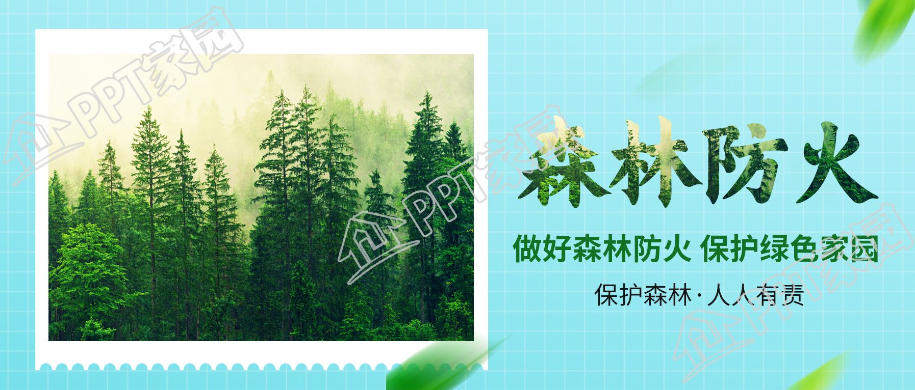 森林防火森林保护宣传微信公众号首图