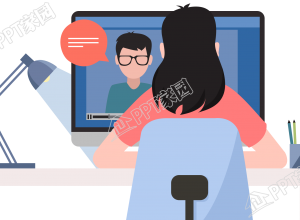 手绘教师网络授课办公图片免抠素材下载推荐