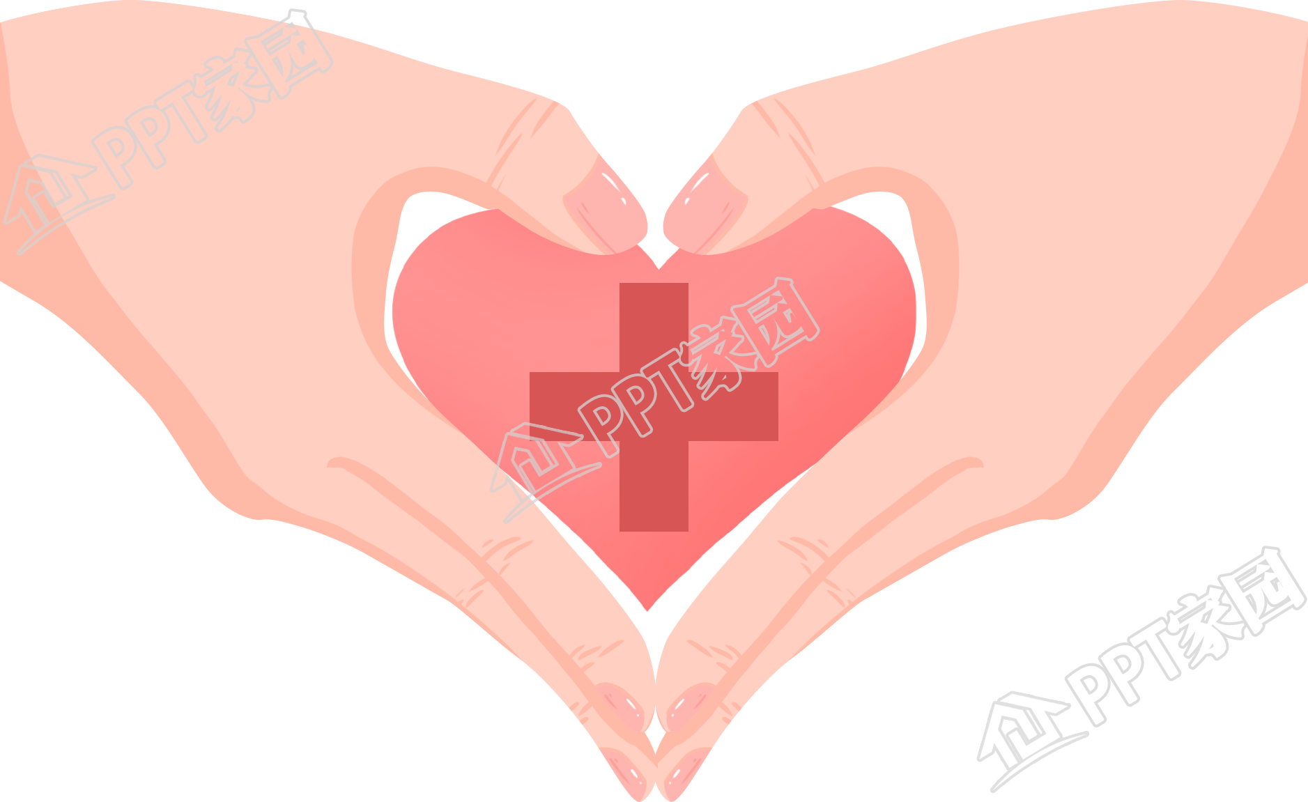 医疗手比心图片素材
