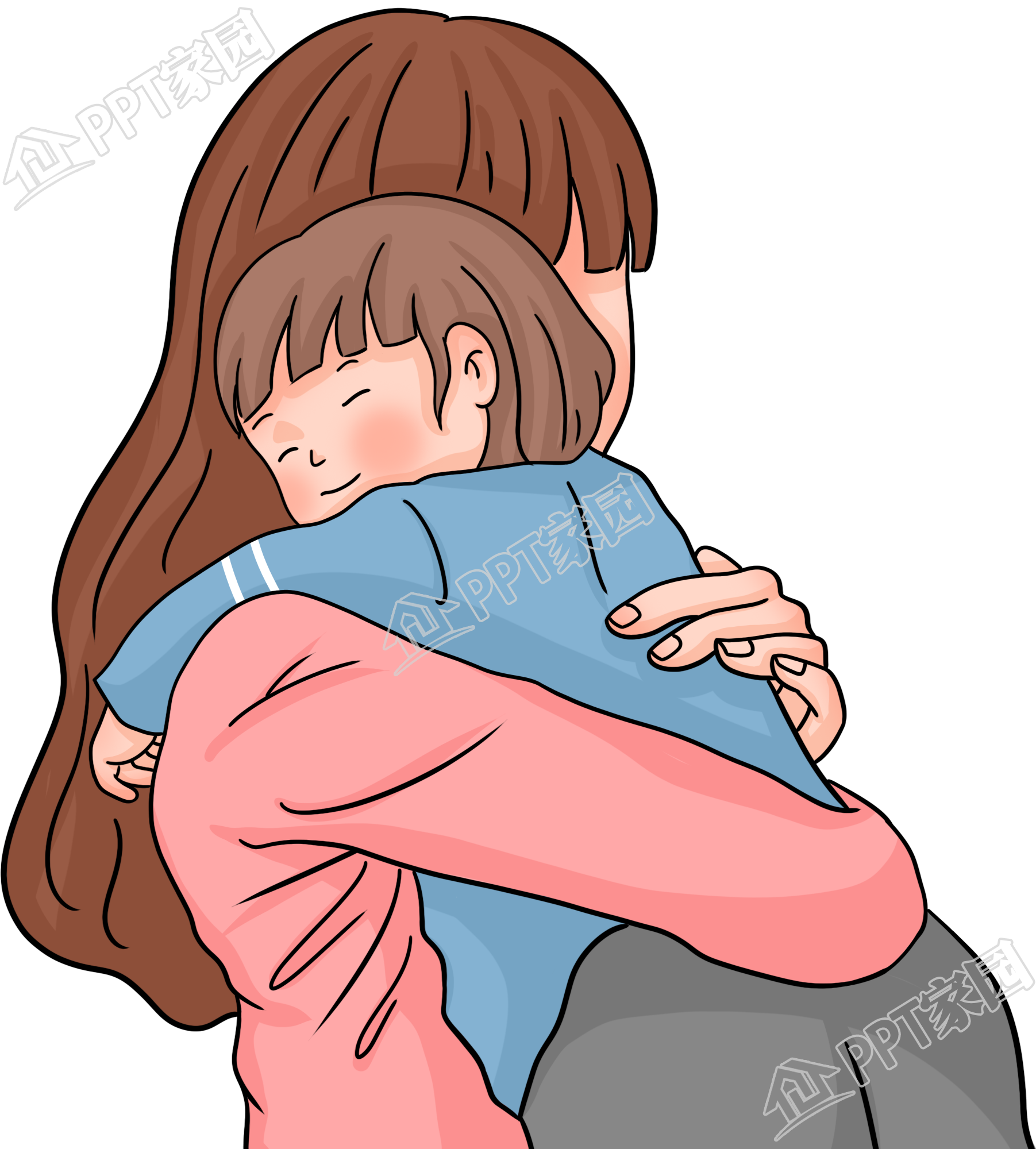 妈妈怀抱孩子图片