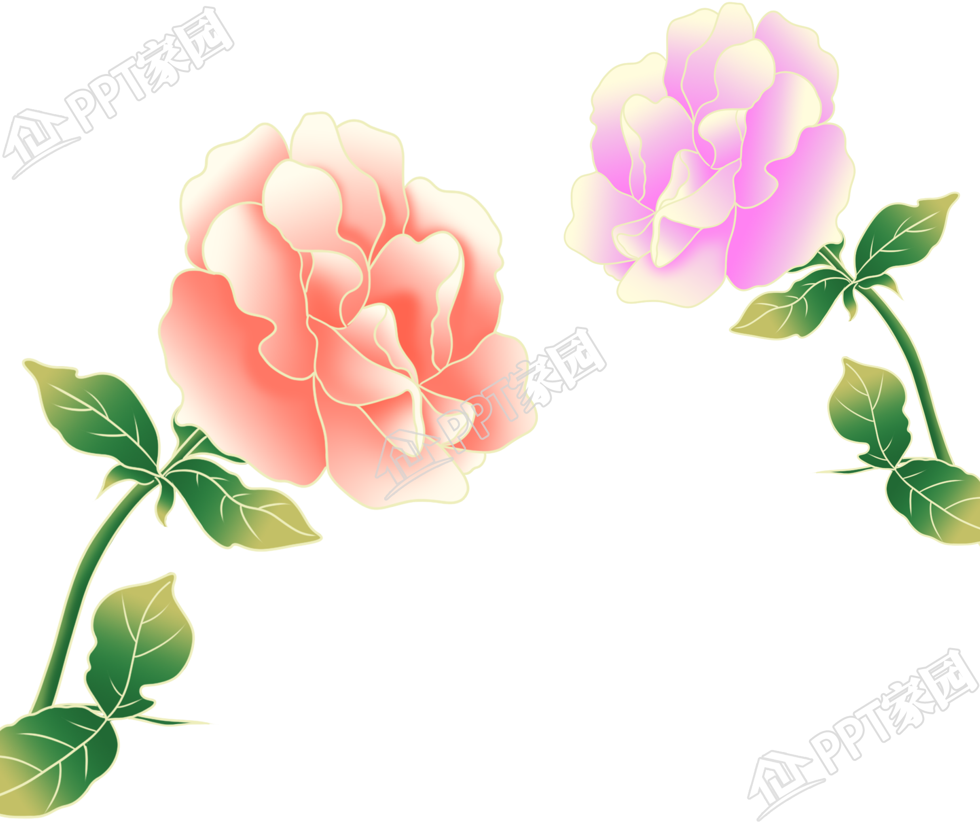 手绘鲜花图片素材