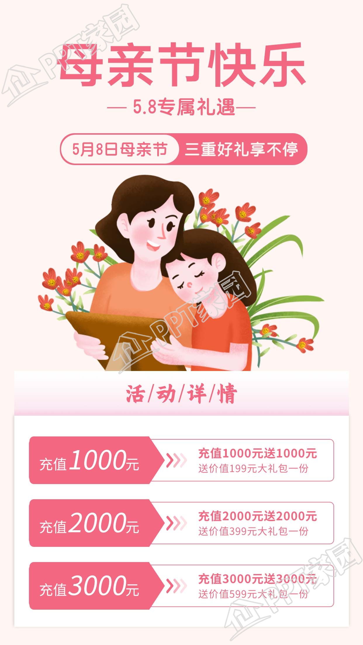 母亲节专属好礼营销宣传手机海报