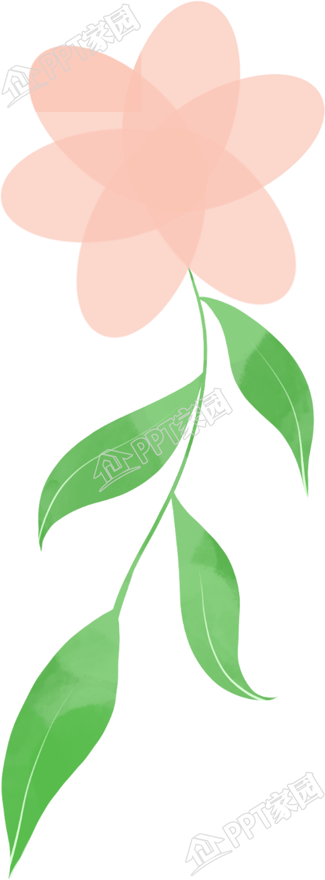 粉色可爱的一朵小花图片卡通手绘免抠素材