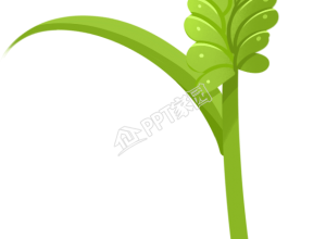 手绘绿色麦穗图片卡通手绘免抠素材下载推荐