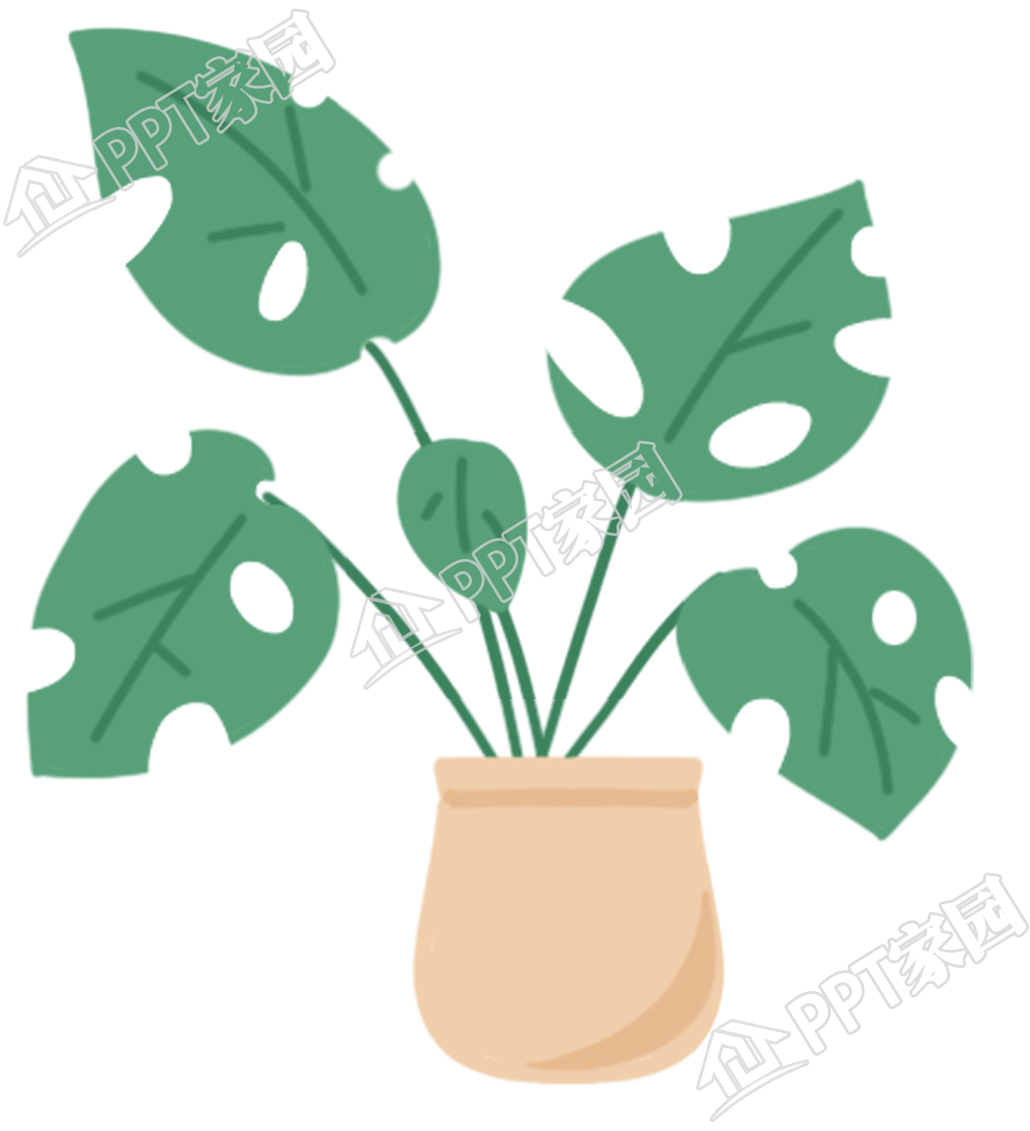 装饰盆栽绿植图片卡通手绘免抠素材