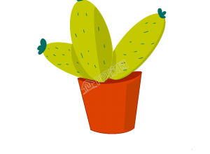 绿色仙人掌盆栽图片卡通手绘免抠素材下载推荐