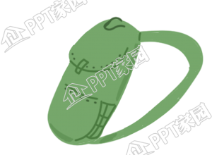 绿色卡通手绘背包单肩包旅行包元素免扣png素材下载推荐