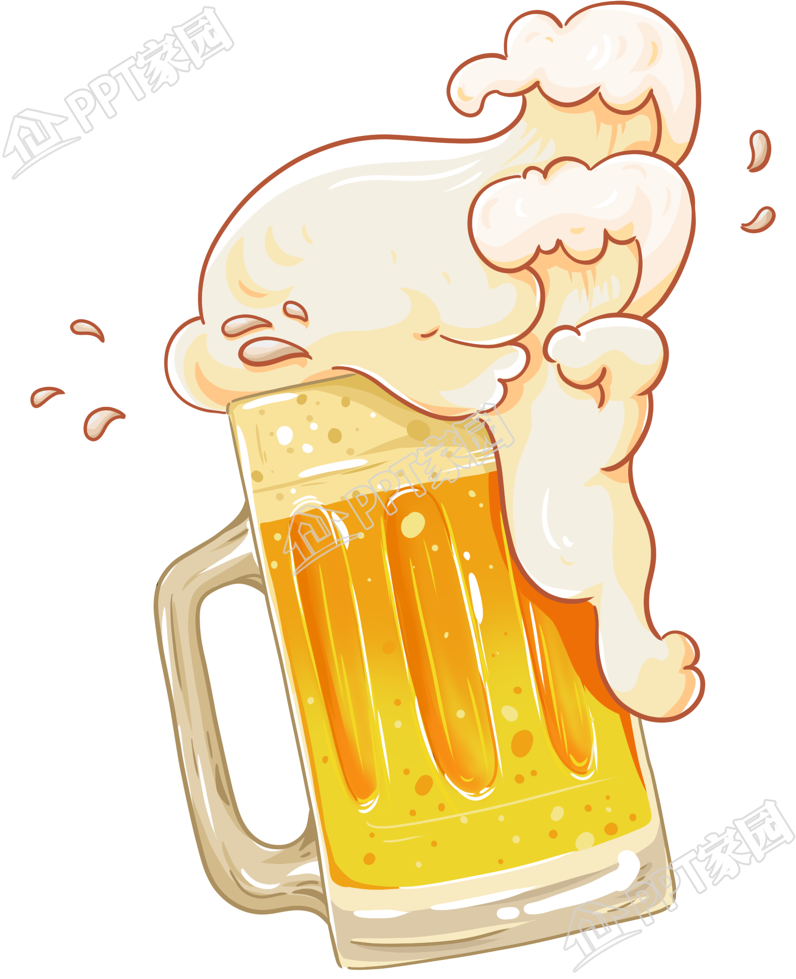 手绘卡通插画餐饮美食休闲生活节日庆典啤酒节聚会图片素材