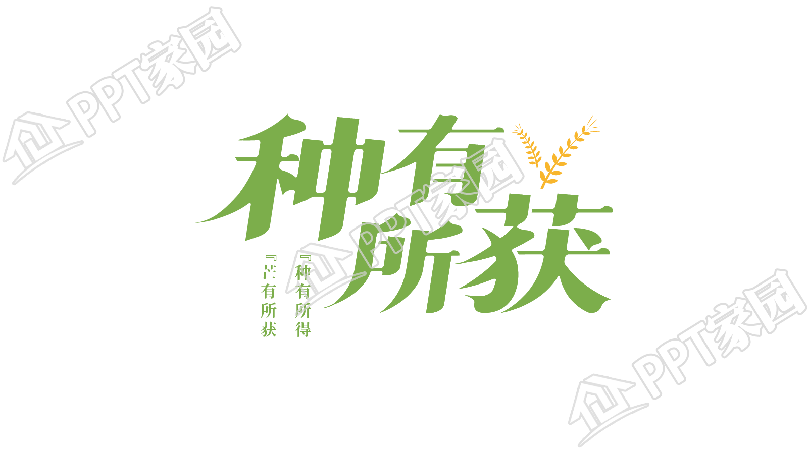 绿色清新种有所获二十四节气芒种艺术字图片素材下载推荐