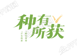 绿色清新种有所获二十四节气芒种艺术字图片素材下载推荐