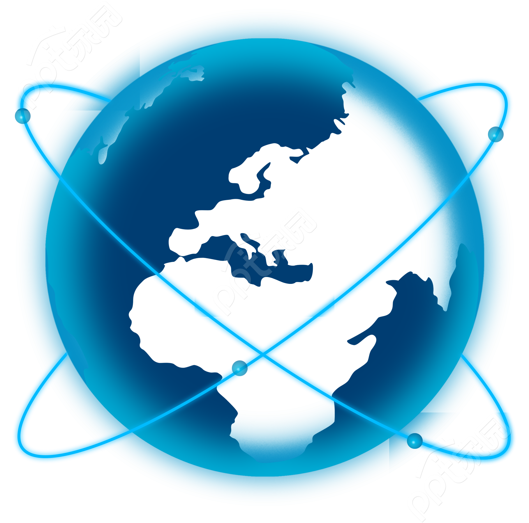 手绘科技点线缠绕地球图片素材