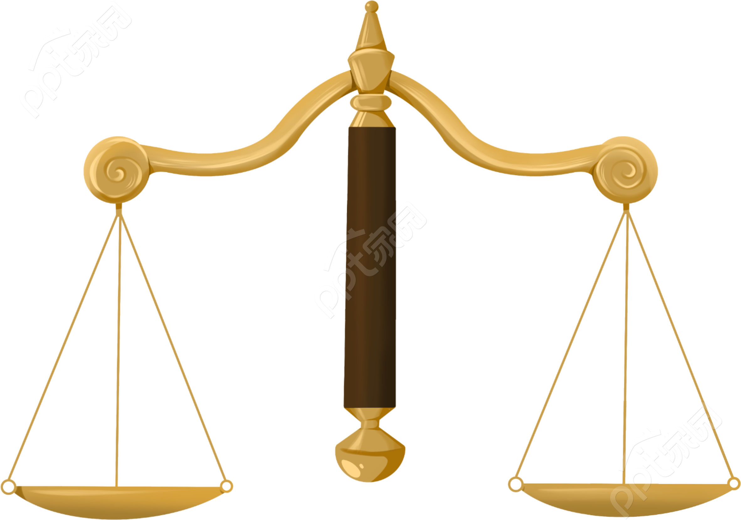 卡通手绘司法公正宣判法制宣传金色天平矢量图片素材