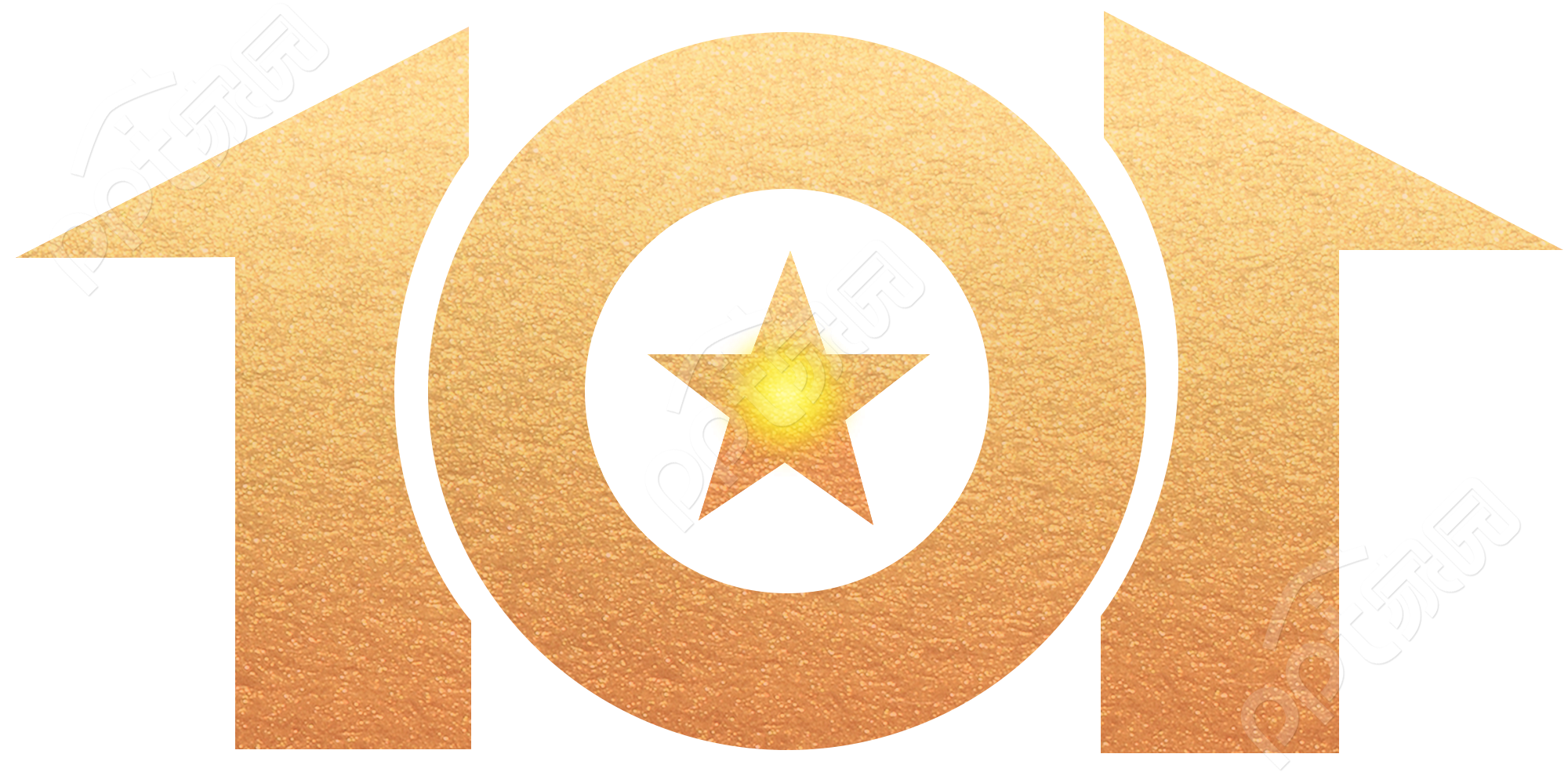 创意设计建党节金色101周年艺术字图片素材