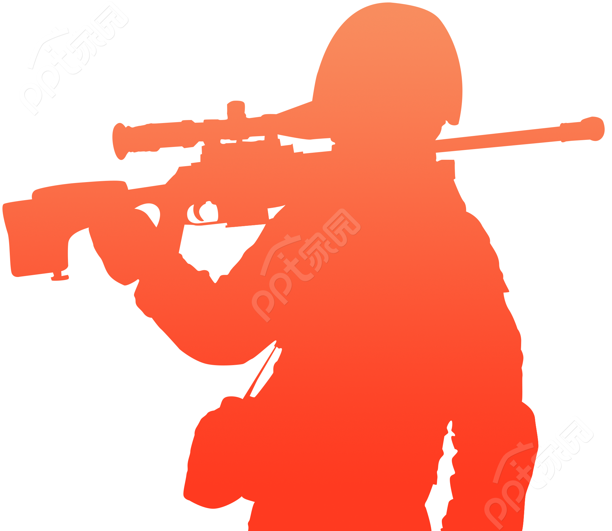 手绘士兵剪影夏令营军事活动矢量图片素材