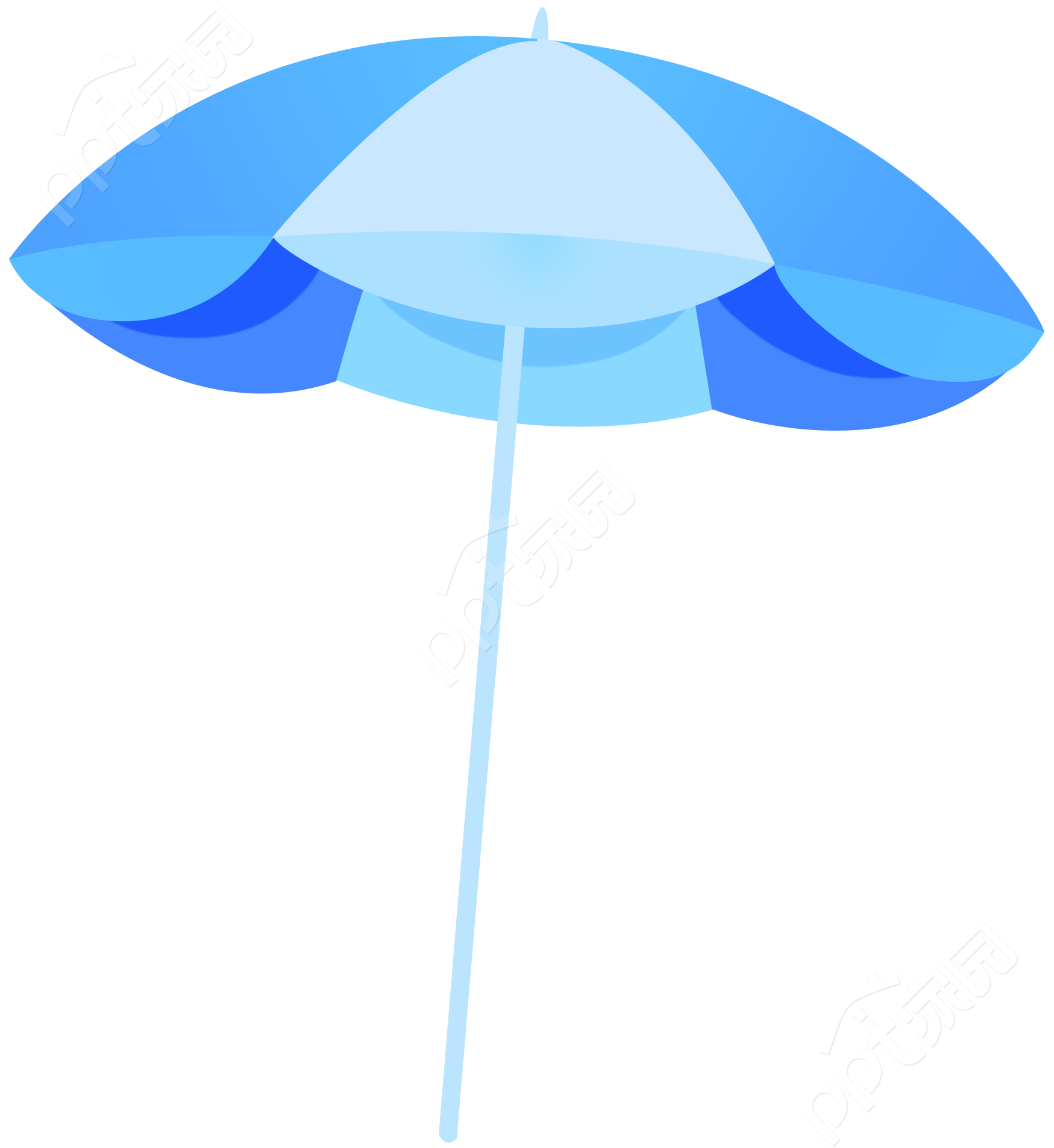 卡通手绘遮阳伞海边旅游度假矢量图片素材