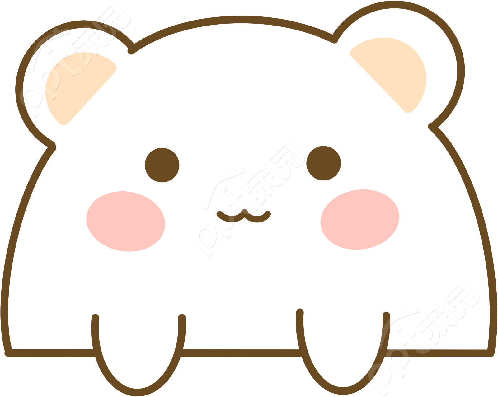 卡通手绘小白熊装饰素材矢量图片素材